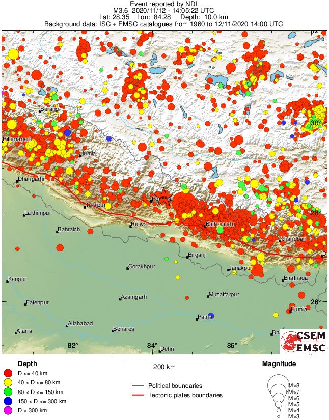 regional historical seismicity