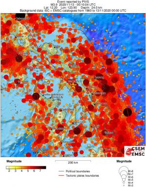 regional magnitude historical seismicity