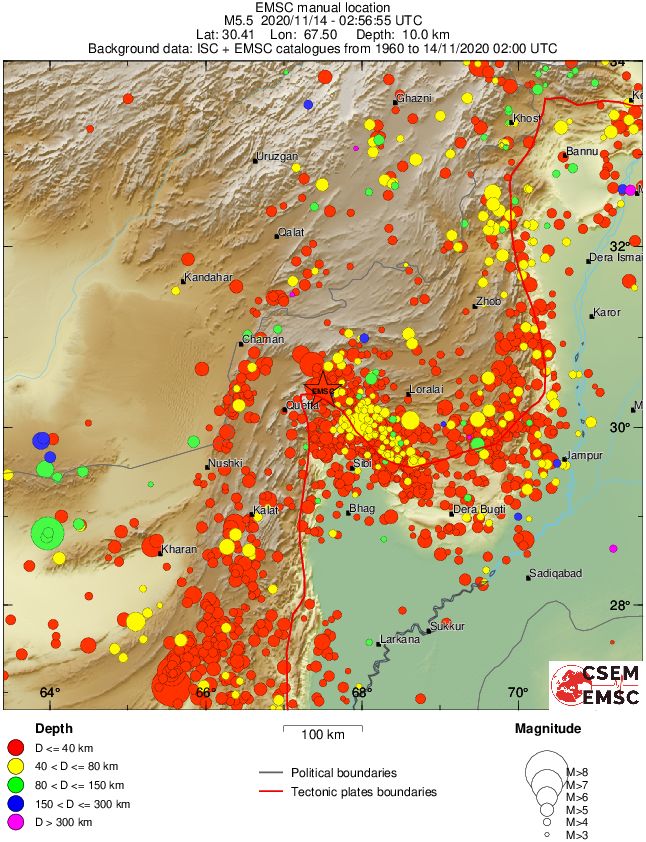 regional historical seismicity