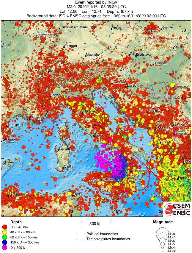 wide historical seismicity