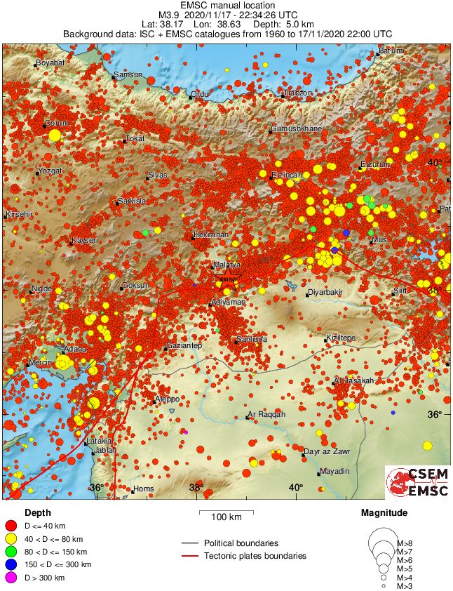 regional historical seismicity