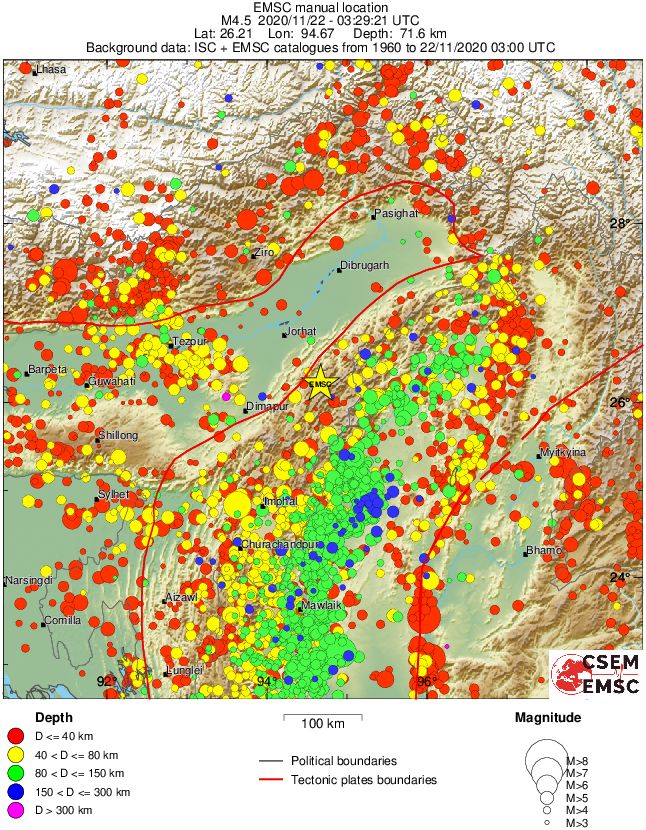 regional historical seismicity