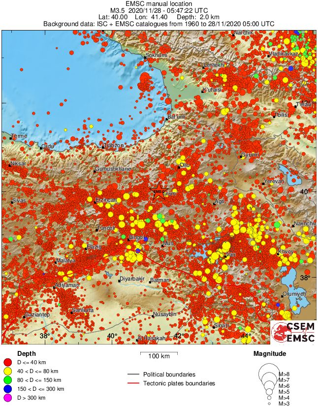 regional historical seismicity