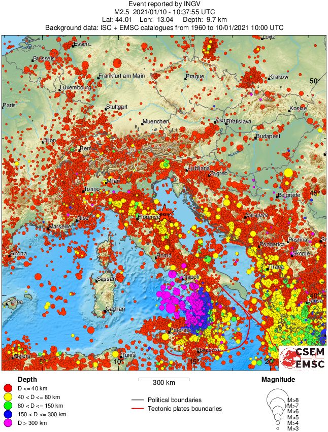 wide historical seismicity