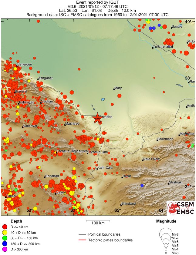 regional historical seismicity