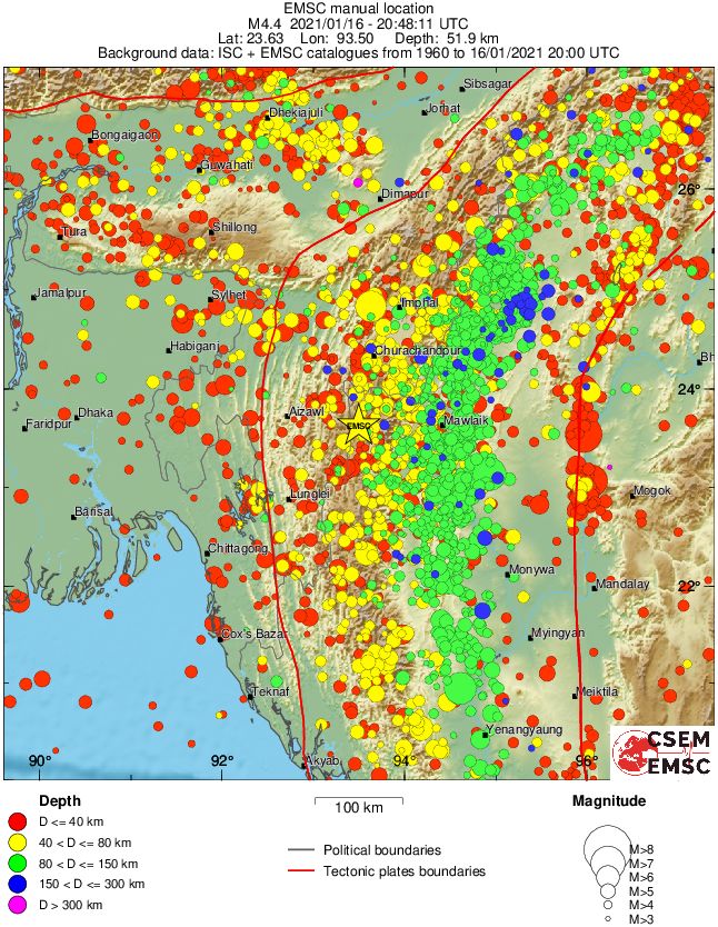 regional historical seismicity