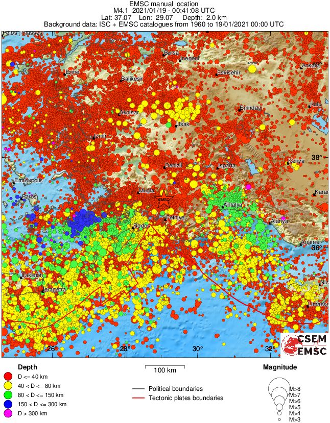 regional historical seismicity