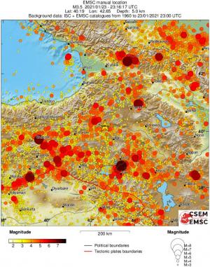 regional magnitude historical seismicity