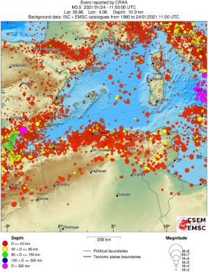 wide historical seismicity