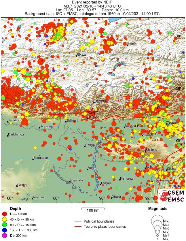 regional historical seismicity