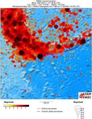 regional magnitude historical seismicity