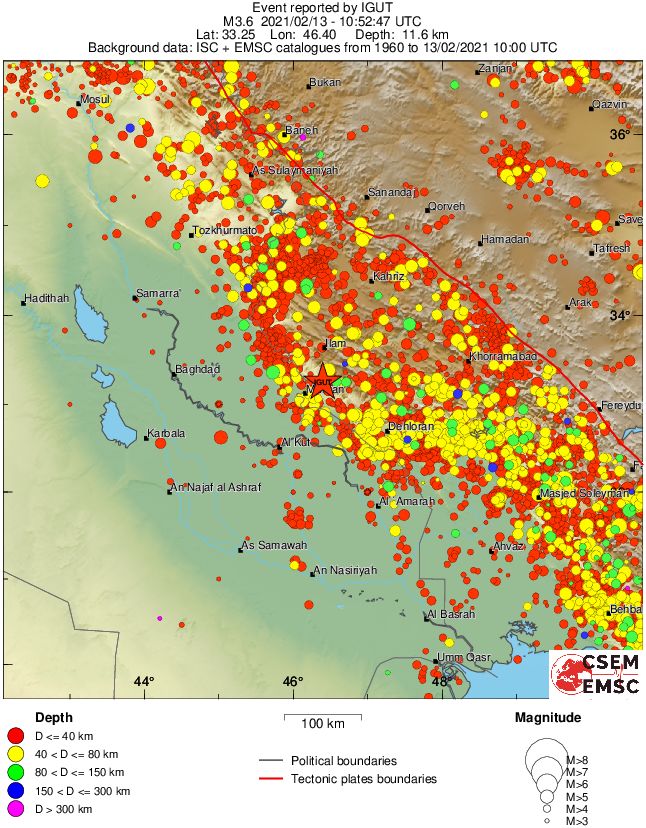 regional historical seismicity