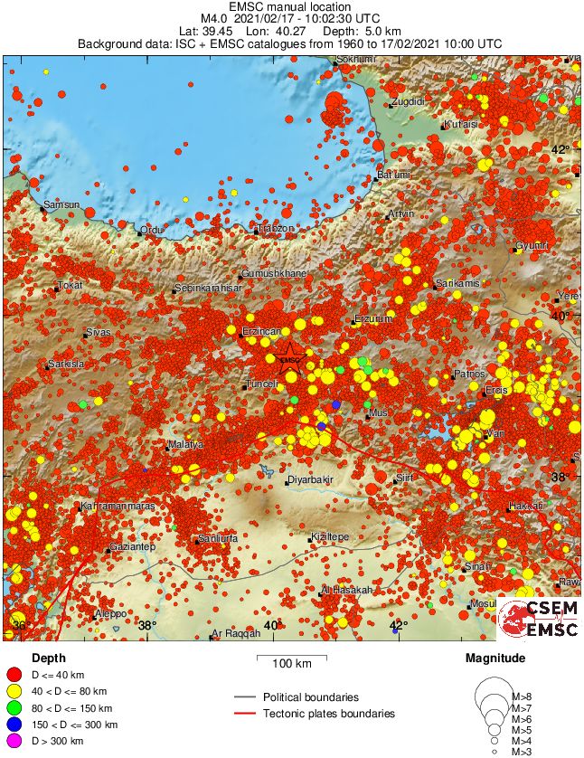 regional historical seismicity