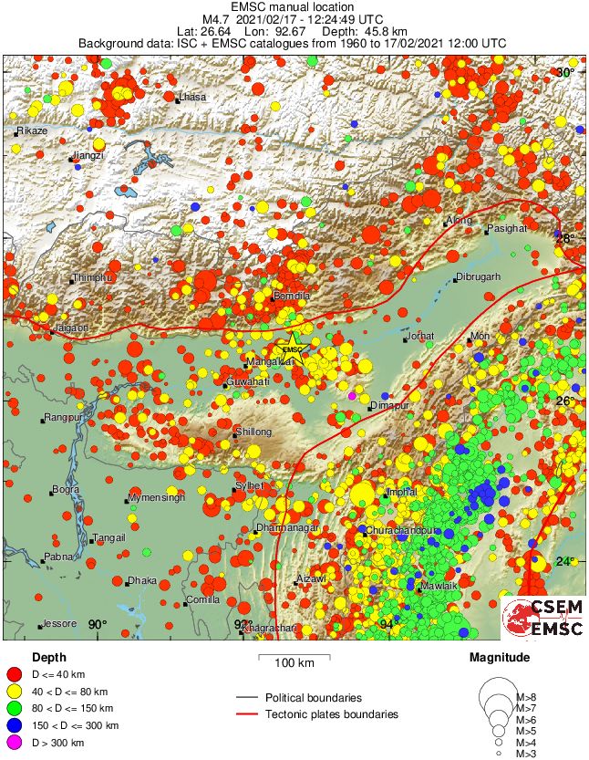 regional historical seismicity