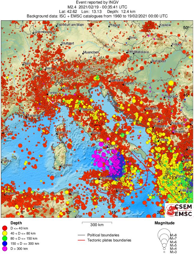 wide historical seismicity
