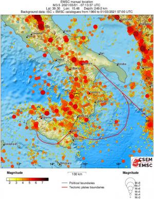 regional magnitude historical seismicity