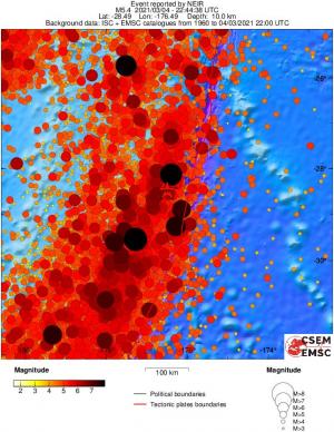 regional magnitude historical seismicity