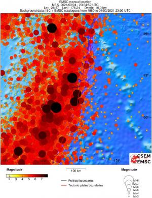 regional magnitude historical seismicity