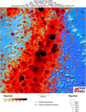 regional magnitude historical seismicity