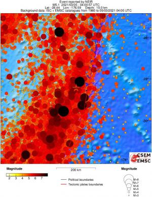 regional magnitude historical seismicity