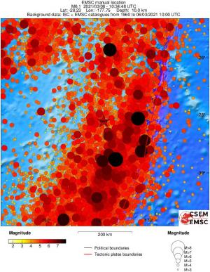 regional magnitude historical seismicity