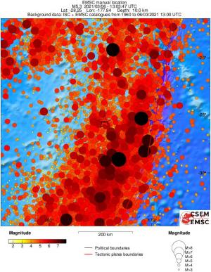 regional magnitude historical seismicity