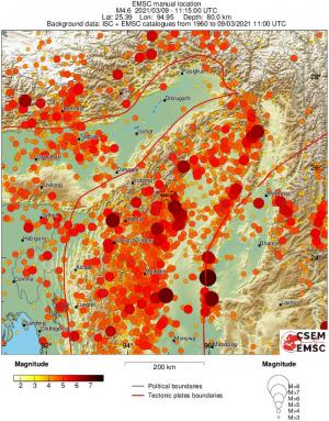 regional magnitude historical seismicity