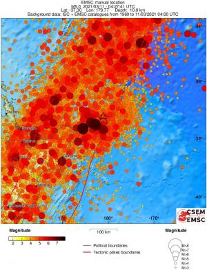 regional magnitude historical seismicity
