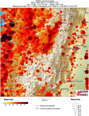 regional magnitude historical seismicity
