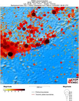 regional magnitude historical seismicity