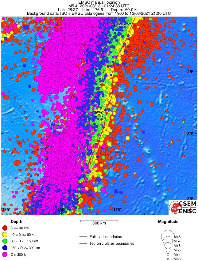 wide historical seismicity