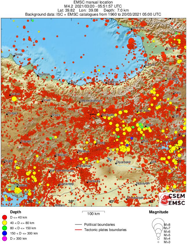 regional historical seismicity