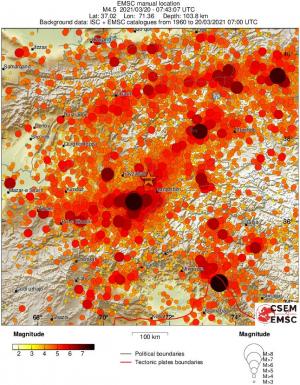 regional magnitude historical seismicity