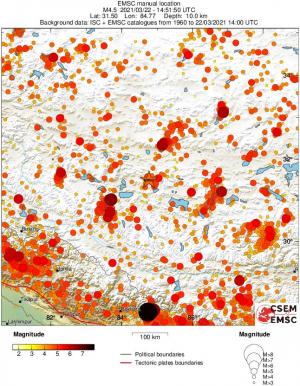 regional magnitude historical seismicity