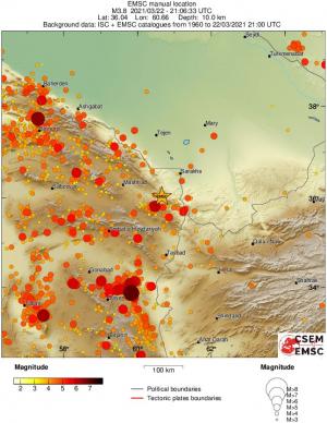 regional magnitude historical seismicity