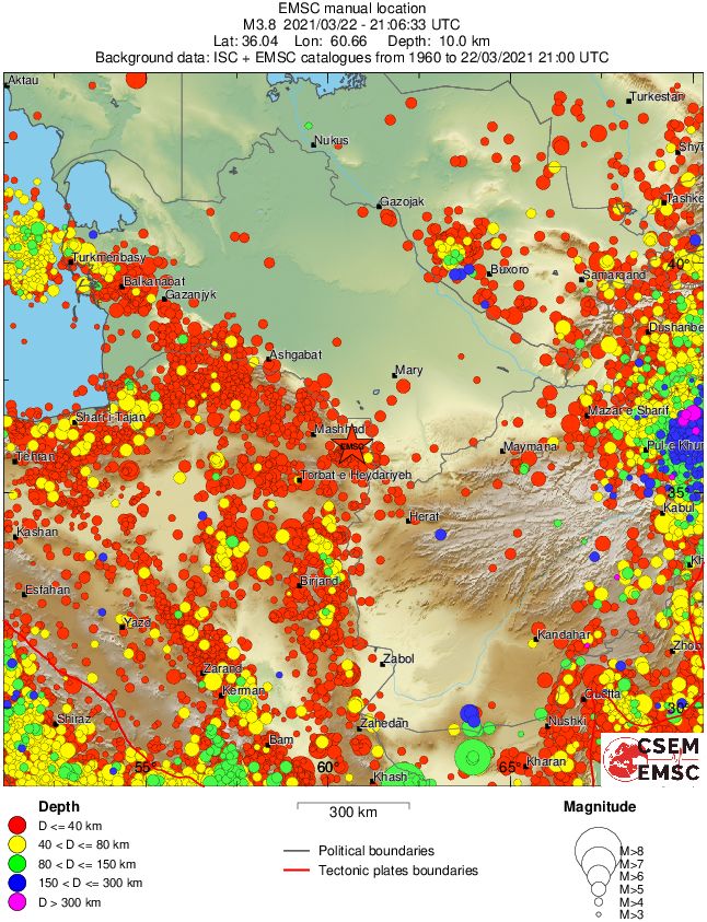 wide historical seismicity
