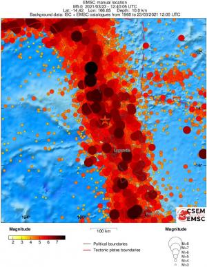 regional magnitude historical seismicity