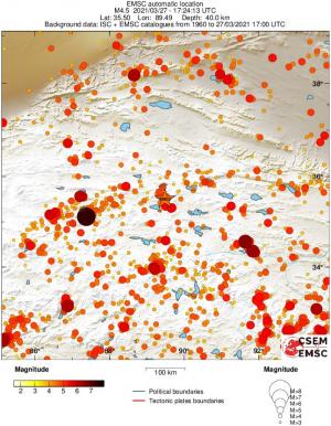 regional magnitude historical seismicity