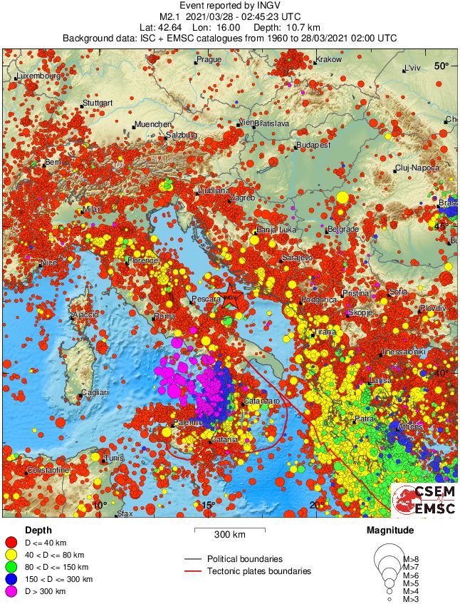 wide historical seismicity