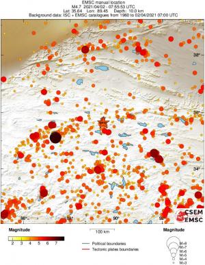 regional magnitude historical seismicity