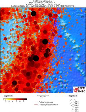 regional magnitude historical seismicity