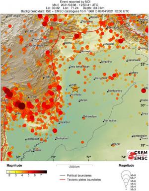 regional magnitude historical seismicity