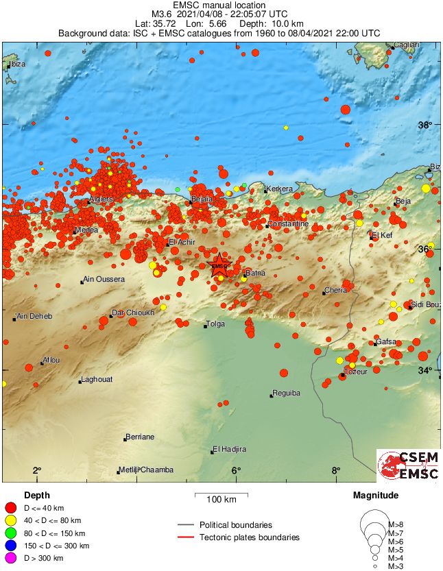 regional historical seismicity