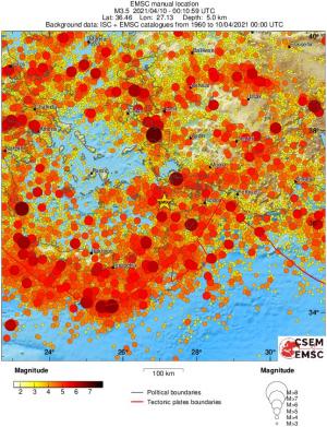 regional magnitude historical seismicity