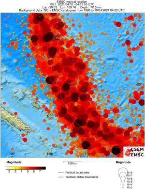 regional magnitude historical seismicity