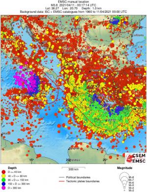 wide historical seismicity