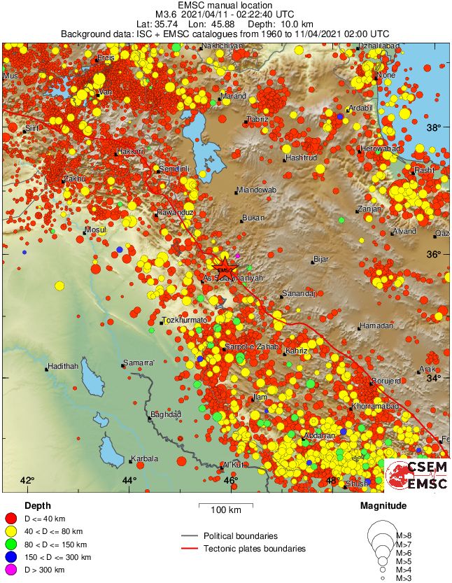 regional historical seismicity