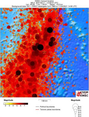 regional magnitude historical seismicity