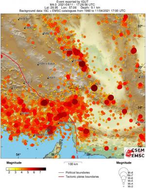 regional magnitude historical seismicity