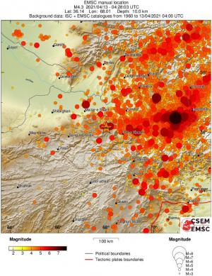 regional magnitude historical seismicity